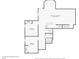 Basement floor plan layout, highlighting the bedroom, bathroom, and closet locations at 75 Vinings Lake Sw Dr, Mableton, GA 30126