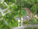 An aerial view of the neighborhood featuring lush green trees and well-maintained lawns at 3560 Emily Way, Atlanta, GA 30349