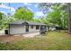 Backyard with a grassy lawn and a view of the back of the home at 140 Larose Se Cir, Marietta, GA 30060