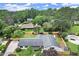 Aerial view of the home displaying the large lot, mature trees, and fenced in backyard at 1863 Trumbull Dr, Atlanta, GA 30338