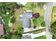 Birds eye view of the home showing the large lot, mature trees, and surrounding landscape at 1863 Trumbull Dr, Atlanta, GA 30338
