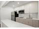 Modern kitchen with stainless steel appliances, white cabinets, and a quartz countertop at 1863 Trumbull Dr, Atlanta, GA 30338