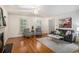 Bright living room with hardwood floors, fireplace and neutral decor at 2360 Elon Way, Decatur, GA 30033
