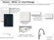 A curated selection of kitchen design elements including cabinet, backsplash, countertop, faucet and hardware samples at 173 Basil St, Cumming, GA 30040
