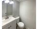 Bathroom featuring a single sink vanity, neutral walls, and tile flooring at 2067 Wellborn Close, Lithonia, GA 30058