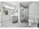 Fresh bathroom featuring a shower over tub and modern fixtures at 2930 Parc Lorraine, Lithonia, GA 30038