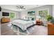 Staged bedroom with a calming color palette, stylish decor, and natural light at 2930 Parc Lorraine, Lithonia, GA 30038