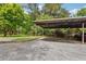 Community carport with metal structure and numbered parking spaces at 2930 Parc Lorraine, Lithonia, GA 30038