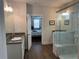 Stylish bathroom with a glass shower, marble-like tiles, and modern fixtures for a sophisticated look at 186 Sunshower Rdg, Canton, GA 30114