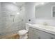 Modern bathroom with tiled shower and updated vanity at 248 Upshaw Sw St, Atlanta, GA 30315