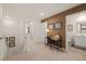 Second floor hallway features desk, chair, and view to bathroom at 309 Elgin Dr # 155, Lawrenceville, GA 30045