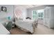 Charming bedroom with white and silver metal bed frame, complementing the bright and airy feel at 3309 Nw Past Nw Pl, Kennesaw, GA 30152