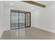 Bedroom featuring large sliding door out to a patio and concrete floors at 346 Peters Sw St # 207, Atlanta, GA 30313