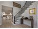 Bright foyer with hardwood floors and view of staircase at 316 S Esplanade, Alpharetta, GA 30009