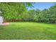 A level backyard with privacy fence and mature trees at 2205 Desmond Dr, Decatur, GA 30033