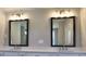 Bathroom vanity with dual sinks, framed mirrors, and ample cabinet space at 3745 Reserve Overlook (#30) Way, Cumming, GA 30041