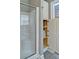 Modern bathroom featuring a glass-enclosed shower and a built-in linen cabinet for storage at 5800 Villa Rica Hwy, Dallas, GA 30157