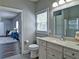 Stylish bathroom featuring a sleek vanity, modern fixtures, and an inviting open view to the home at 5800 Villa Rica Hwy, Dallas, GA 30157