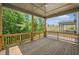 Covered outdoor deck overlooks a beautiful green space at 1225 Westshore Dr, Cumming, GA 30041