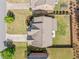 Overhead perspective of home, revealing a large fenced yard and patio area at 2435 Sentinel Chase Way, Cumming, GA 30041