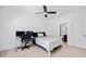 Bedroom with hardwood floors, ceiling fan, and neutral paint at 2435 Sentinel Chase Way, Cumming, GA 30041