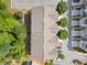 Birds eye view of townhome complex surrounded by mature trees and landscaping at 2801 Avington Se Ln, Smyrna, GA 30080