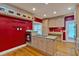 Modern kitchen featuring custom cabinets, an island with sink, and stainless steel appliances at 4332 Brushy Mountain Rd, Rockmart, GA 30153