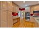 Spacious kitchen with stainless appliances, plenty of cabinets, and a built in desk at 4332 Brushy Mountain Rd, Rockmart, GA 30153