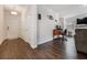 Inviting foyer featuring beautiful hardwood floors and an entryway into the living room at 2631 Lovejoy Crossing Dr, Hampton, GA 30228
