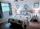 Cozy bedroom with turtle themed bedding, coastal decor, and bedside tables with lamps at 3978 Devonshire Dr, Marietta, GA 30066