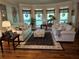 Bright living room featuring hardwood floors, neutral decor, and large windows at 3978 Devonshire Dr, Marietta, GA 30066