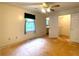 Bedroom with closet, and a view into the bathroom at 53 Villa Rosa Way, Temple, GA 30179