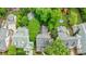 Bird's-eye view of a neighborhood with mature trees, private yards, and well-maintained homes at 1349 Middlesex Ne Ave, Atlanta, GA 30306