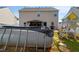 Spacious backyard featuring an above-ground pool and playset at 2267 Clapton Ct, Jonesboro, GA 30236