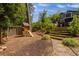 This backyard includes a playground with a slide and swingset, perfect for children at 2406 Glenwood Ne Dr, Atlanta, GA 30305