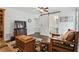 Bright living area with modern rustic decor, featuring a sliding barn door and stylish accents at 4124 Dunnington Dr, Marietta, GA 30062