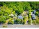 Expansive aerial view of a neighborhood with mature trees shading well-maintained homes and lawns at 8612 Campbellton St, Douglasville, GA 30134