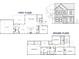 Detailed two-story floor plan featuring an open concept kitchen, Gathering room, and four bedrooms at 3482 Adler Trl, Buford, GA 30519
