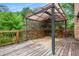 Enjoy outdoor living with this deck, featuring a pergola and scenic views of the surrounding trees at 2790 Westhampton Way, Tucker, GA 30084