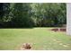 Expansive backyard featuring mature trees and lawn, providing ample space for relaxation at 3215 Hembry Ct, Marietta, GA 30062