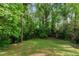 A spacious backyard featuring a large grassy area and lush greenery surrounding the property at 2599 E Tupelo Se St, Atlanta, GA 30317