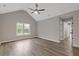 Spacious bedroom with a ceiling fan and hardwood floors at 470 Brackin Trce, Grayson, GA 30017