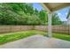 Backyard with covered patio and privacy fence at 4120 Cordova Ln, Cumming, GA 30028