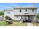 Exterior house with backyard, patio furniture, gazebo, bush, fence, and grassy lawn at 10 Callaway Ct, Hiram, GA 30141