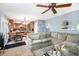 Spacious living room that flows into an eat-in kitchen with stainless appliances at 10 Callaway Ct, Hiram, GA 30141