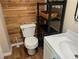 Cozy bathroom featuring wood-look plank flooring and modern fixtures at 284 Harris Loop, Dallas, GA 30157