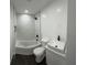Modern bathroom featuring a vessel sink and marble tiled shower with a rainfall showerhead at 388 Sargent Se Dr, Atlanta, GA 30315