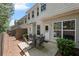 View of the backyard with a patio and views of the neighborhood at 441 Mountain View Ln, Woodstock, GA 30188