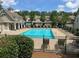 Enjoy the community pool with ample seating and well-maintained surroundings at 441 Mountain View Ln, Woodstock, GA 30188