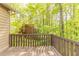 Spacious wooden deck overlooking wooded backyard with mature trees at 1045 Summer Hill Nw Ct, Acworth, GA 30102